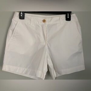 Marina Yachting 100% Cotton White Women's Shorts, Size 40 (4-6 US)